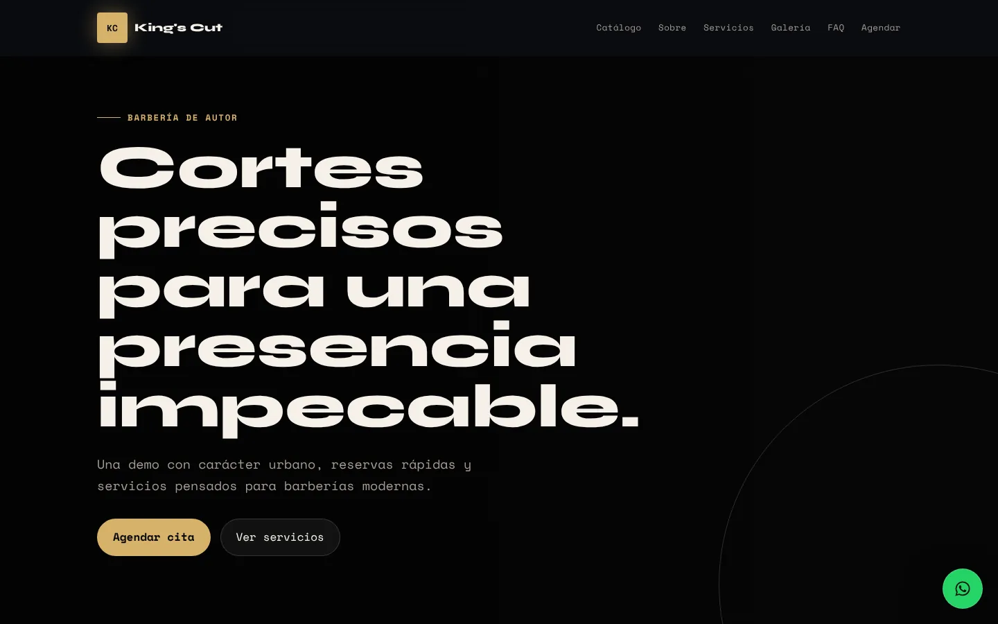 King's Cut: captura de escritorio de la demo CB-01